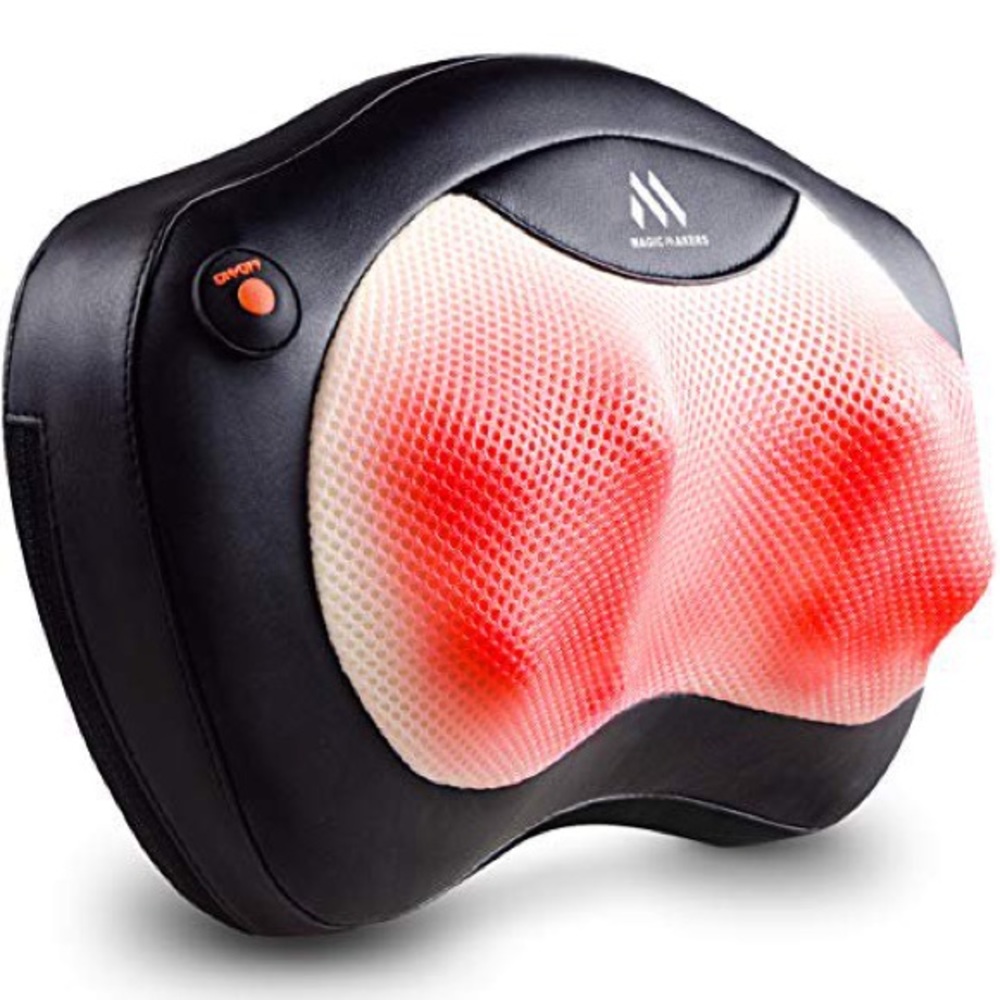 Shiatsu Magic Makers neck & back massager kneading massage pillow - new